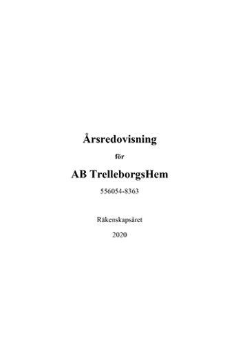 Årsredovisning - Trelleborgshem